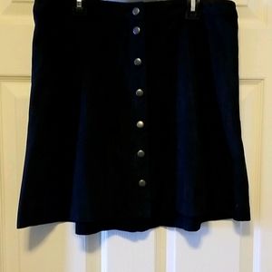 Suede mini skirt